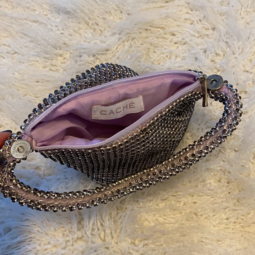 Cache Silver Sequin Wristlet Can Be Styled 2 Ways - image 7